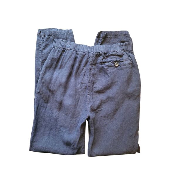 Armor Lux Pants Men's 30 Navy Blue Heritage Linen Trousers Slim Classic Woven - Picture 3 of 5